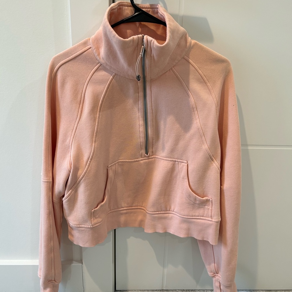 Lululemon Scuba Pink Zip Down Sweater